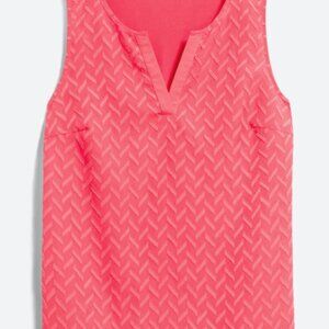 Coral Sleeveless V-neck Ezide Textured Top by Market & Spruce - Size XL